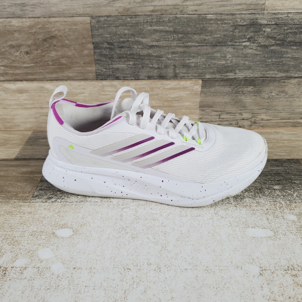 Adidas Jogit Womens Shoes Sz 6.5 Running White Flash Purple Lace Up Sneakers